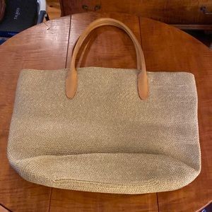 Talbots woven tote bag NWT